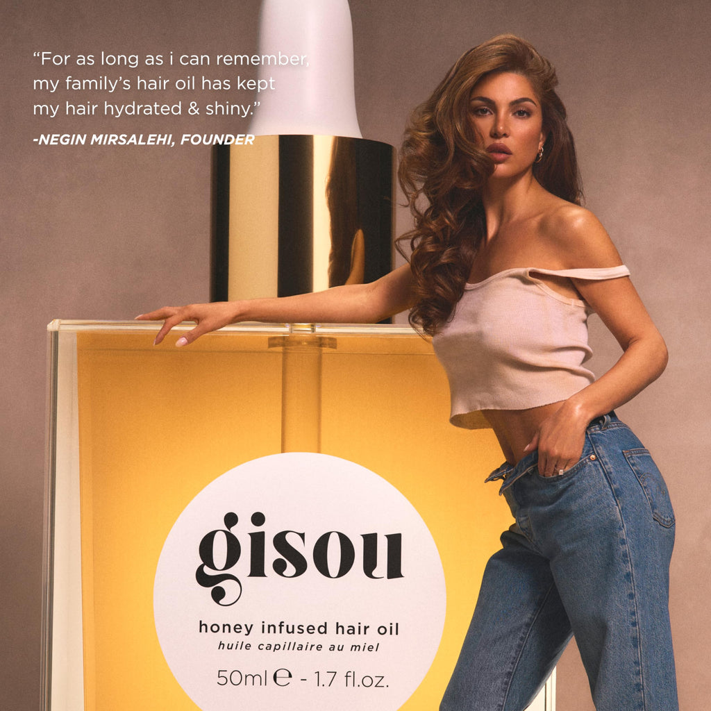 Gisou Honey Infused Hair Oil – Hydration, Shine & Frizz Control for All Hair Types | 1.7 Fl Oz
