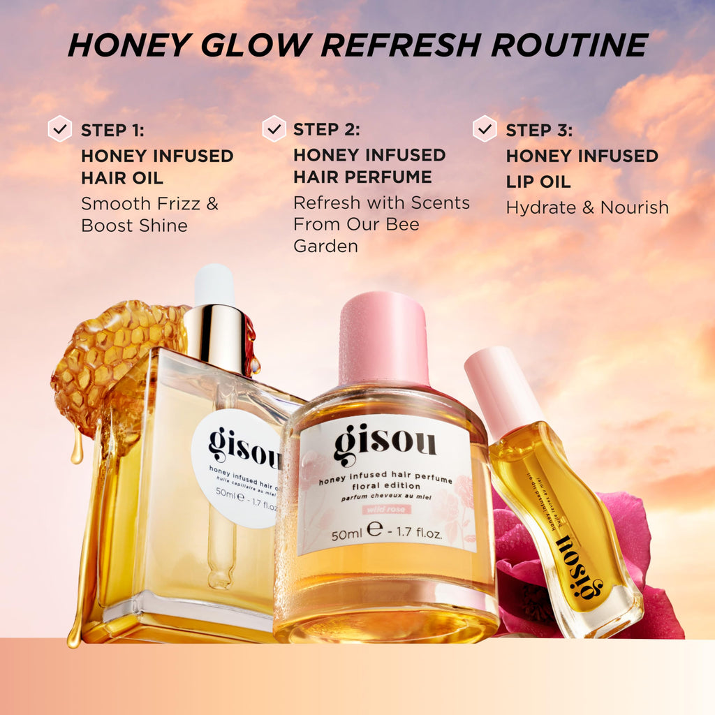 Gisou Honey Infused Hair Perfume — Hydration, Shine & Delicate Fragrance (Wild Rose, 1.7 fl oz)