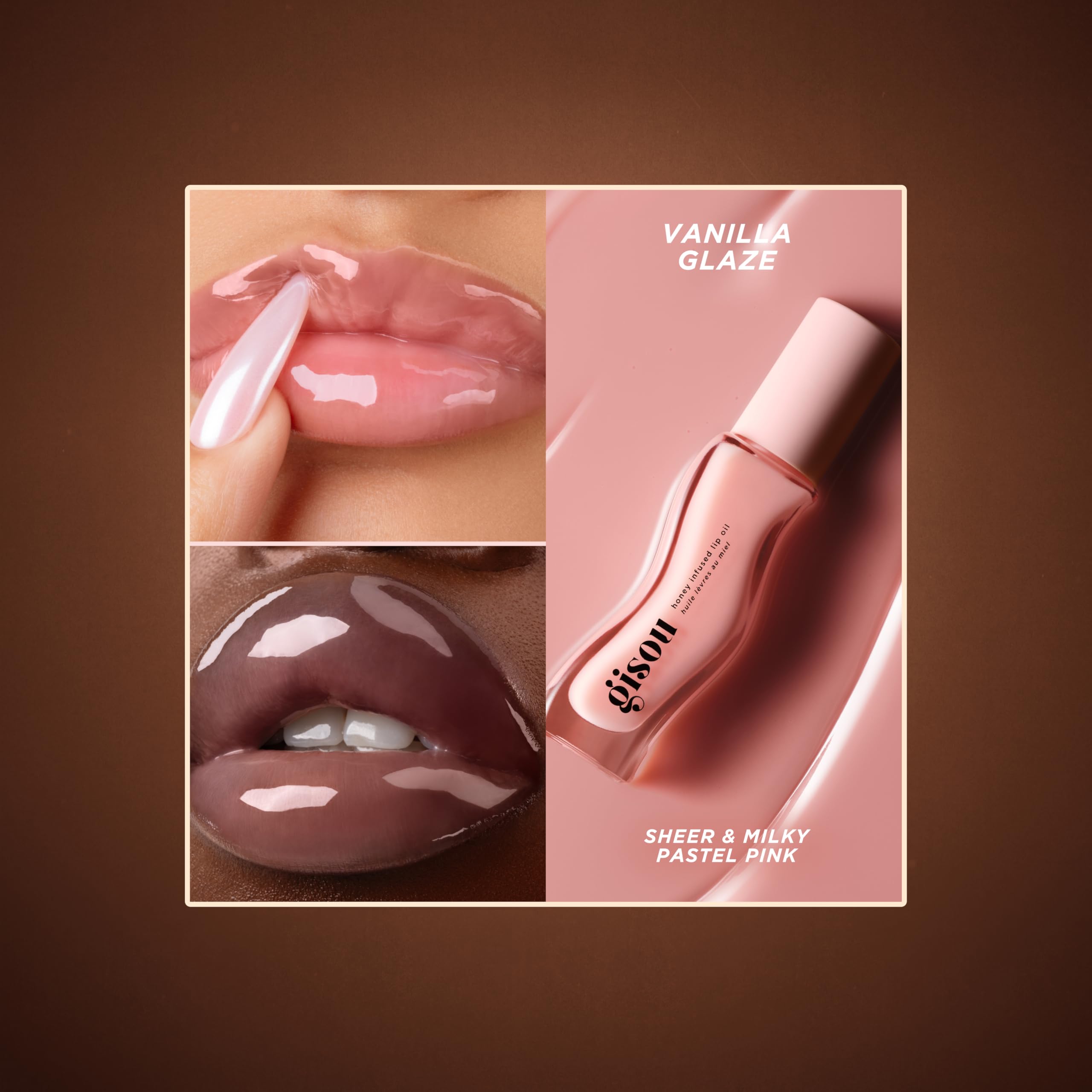 Gisou Honey Infused Lip Oil – Ultra-Hydrating Glossy Lip Moisturizer (Mango Passion Punch)