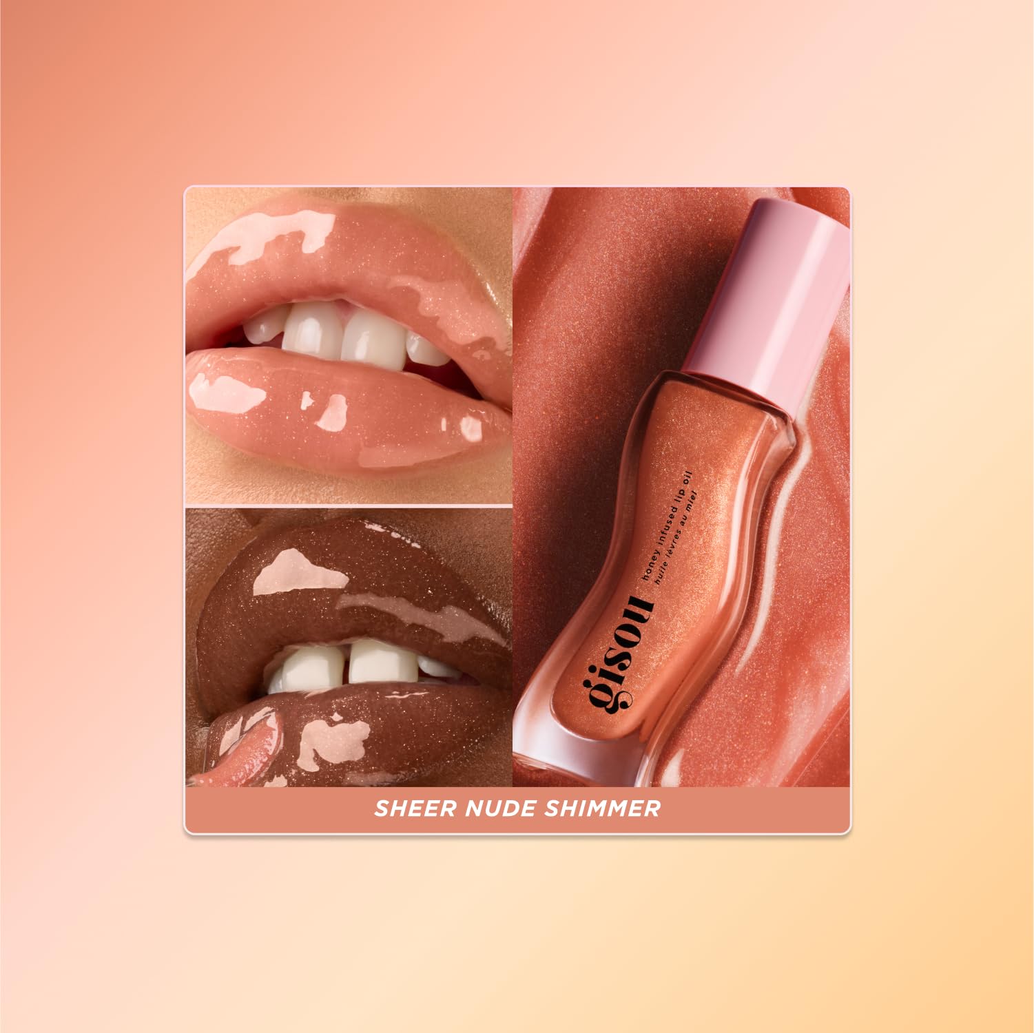 Gisou Honey Infused Lip Oil – Glazed Plum | Hydrating Lip Moisturizer