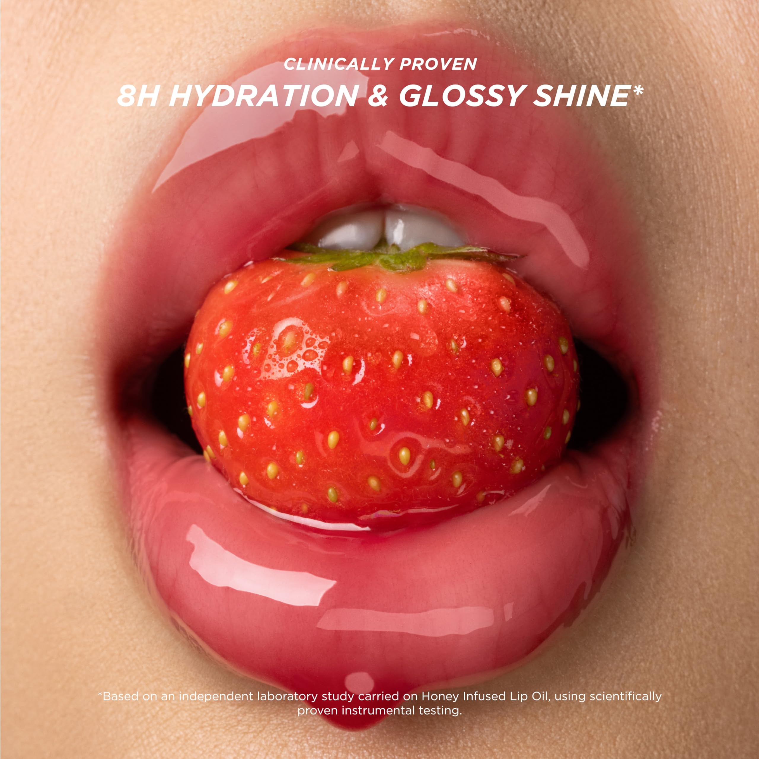 Gisou Honey Infused Hydrating Lip Oil — Nourishing Lip Moisturizer (Strawberry Sorbet) 0.27 fl oz
