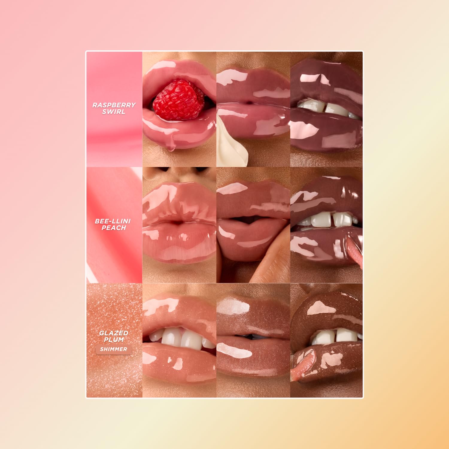 Gisou Honey Infused Lip Oils – Gloss Hour Edition | Hydrating, Non-Sticky Lip Gloss Set