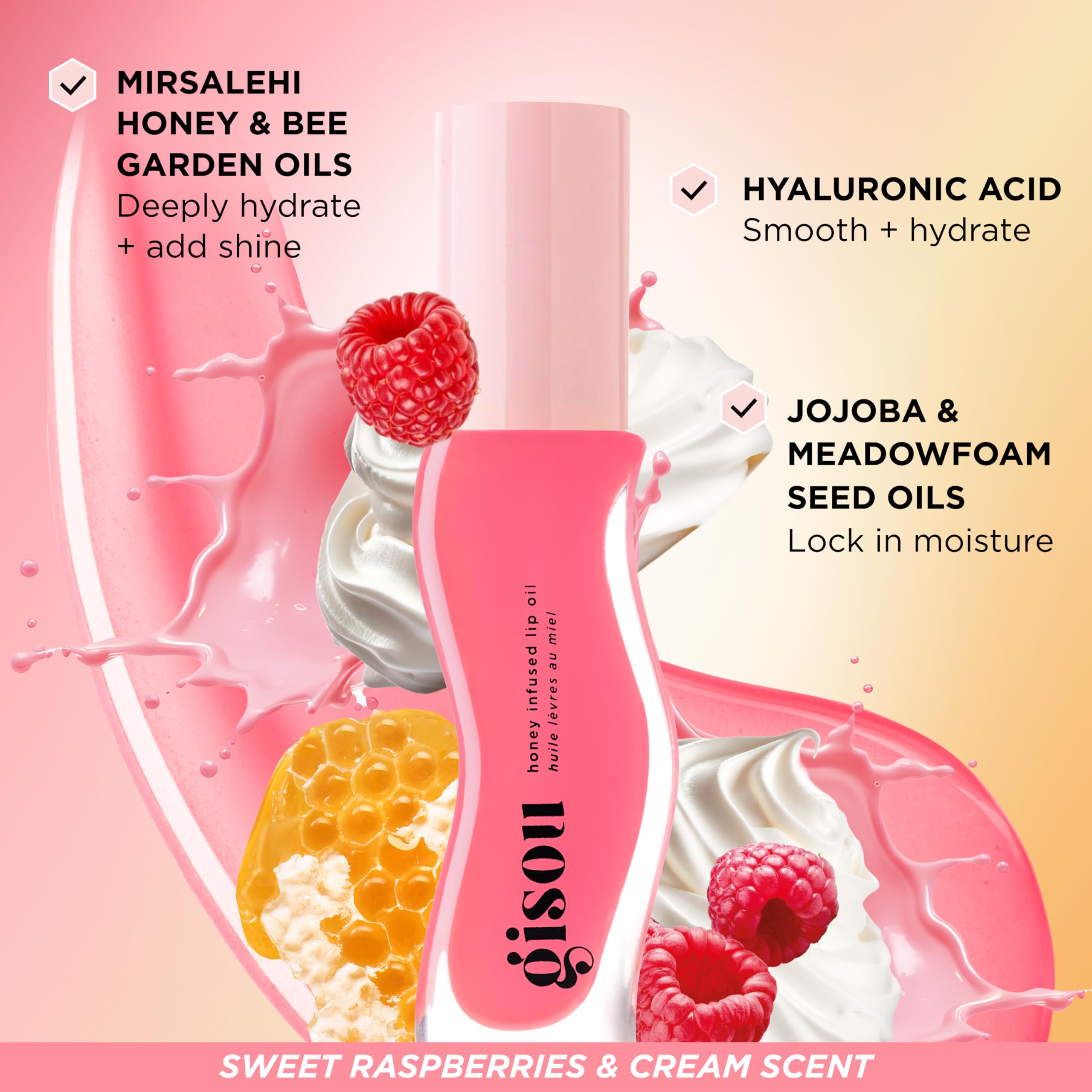 Gisou Honey Infused Lip Oils – Gloss Hour Edition | Hydrating, Non-Sticky Lip Gloss Set