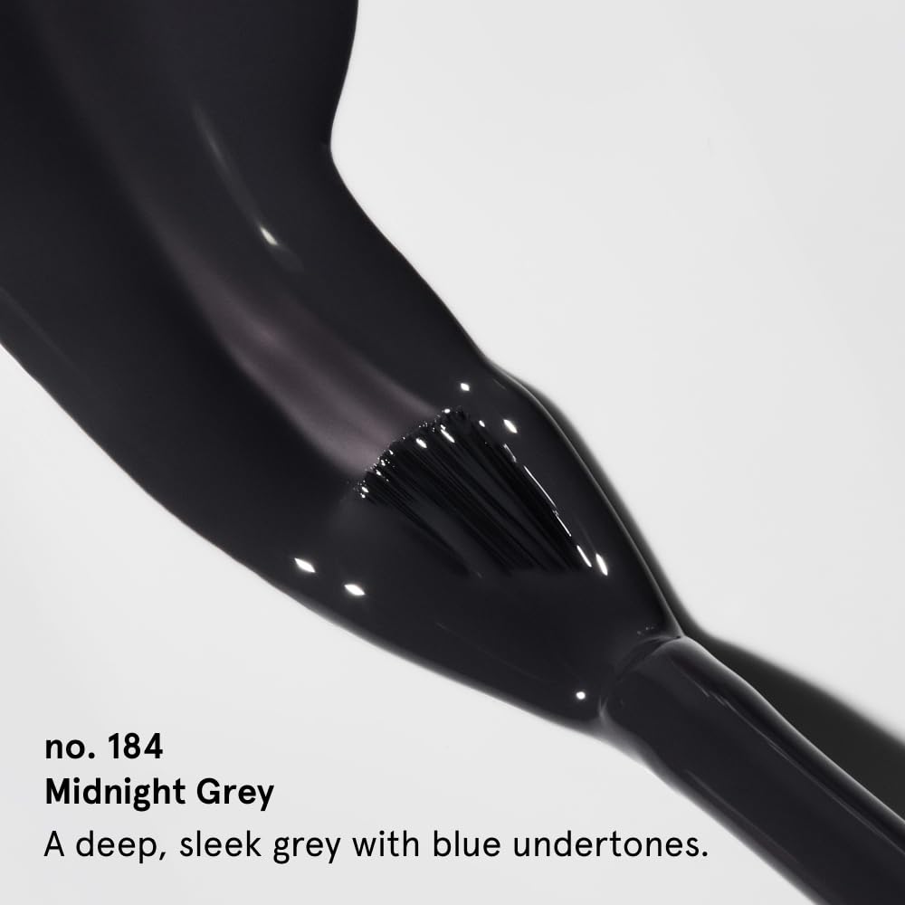 Gitti Plant-Based Nail Polish – Midnight Grey No. 184 (0.5 fl oz) | 30-Free, Cruelty-Free
