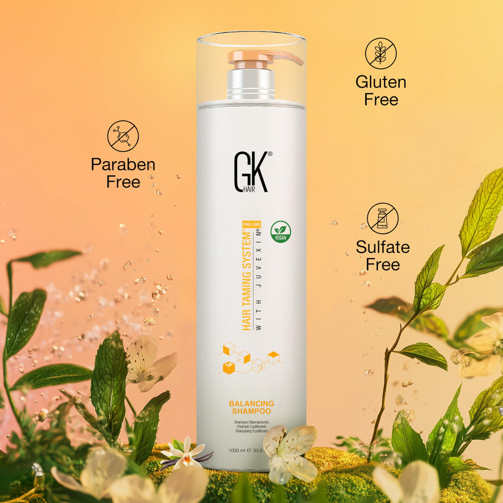 GK HAIR Balancing Shampoo – pH-Balanced Deep Cleanse, Sulfate & Paraben Free (33.8 oz)