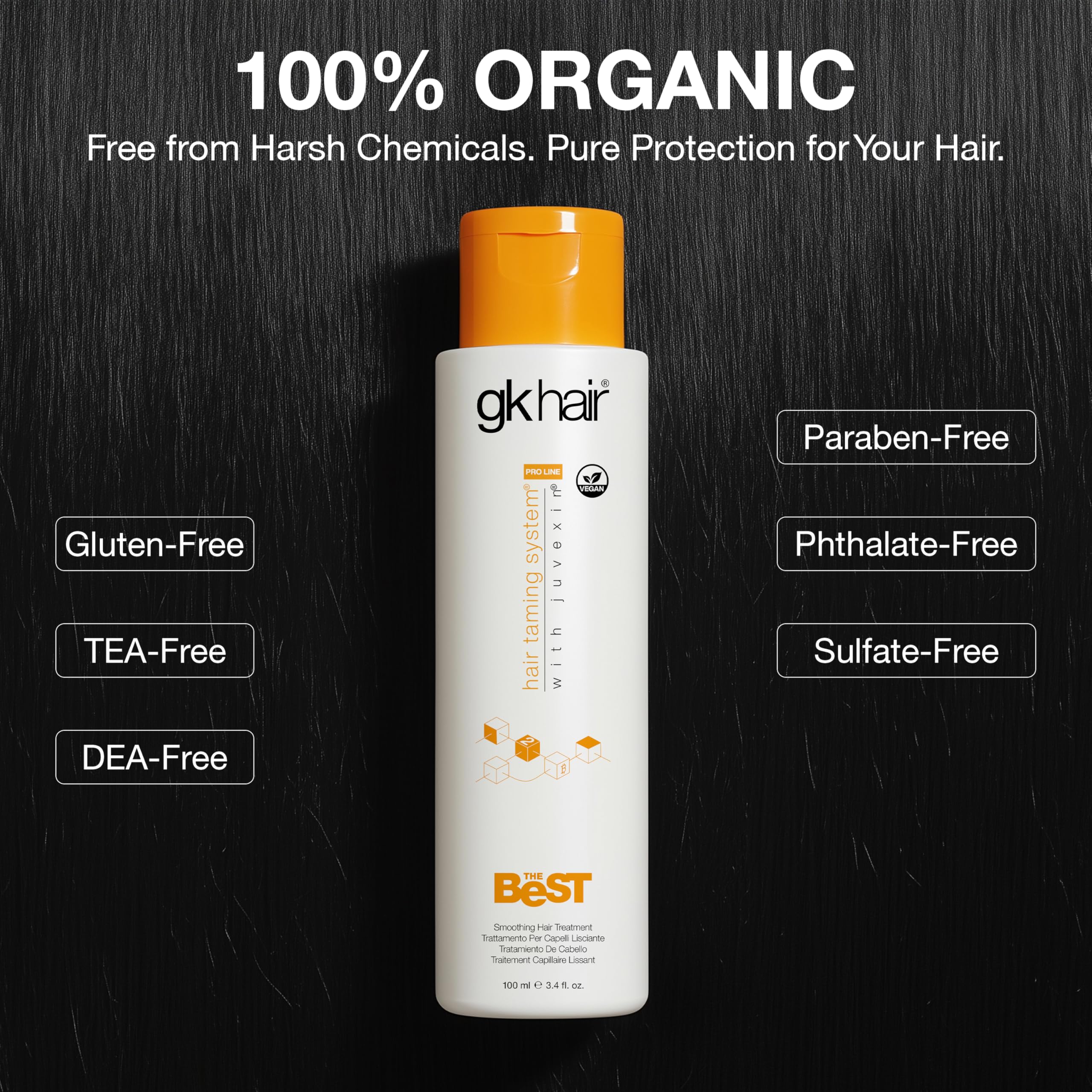GK Hair Keratin Treatment - Frizz Control & Salon-Quality Smoothing (3.4 oz)