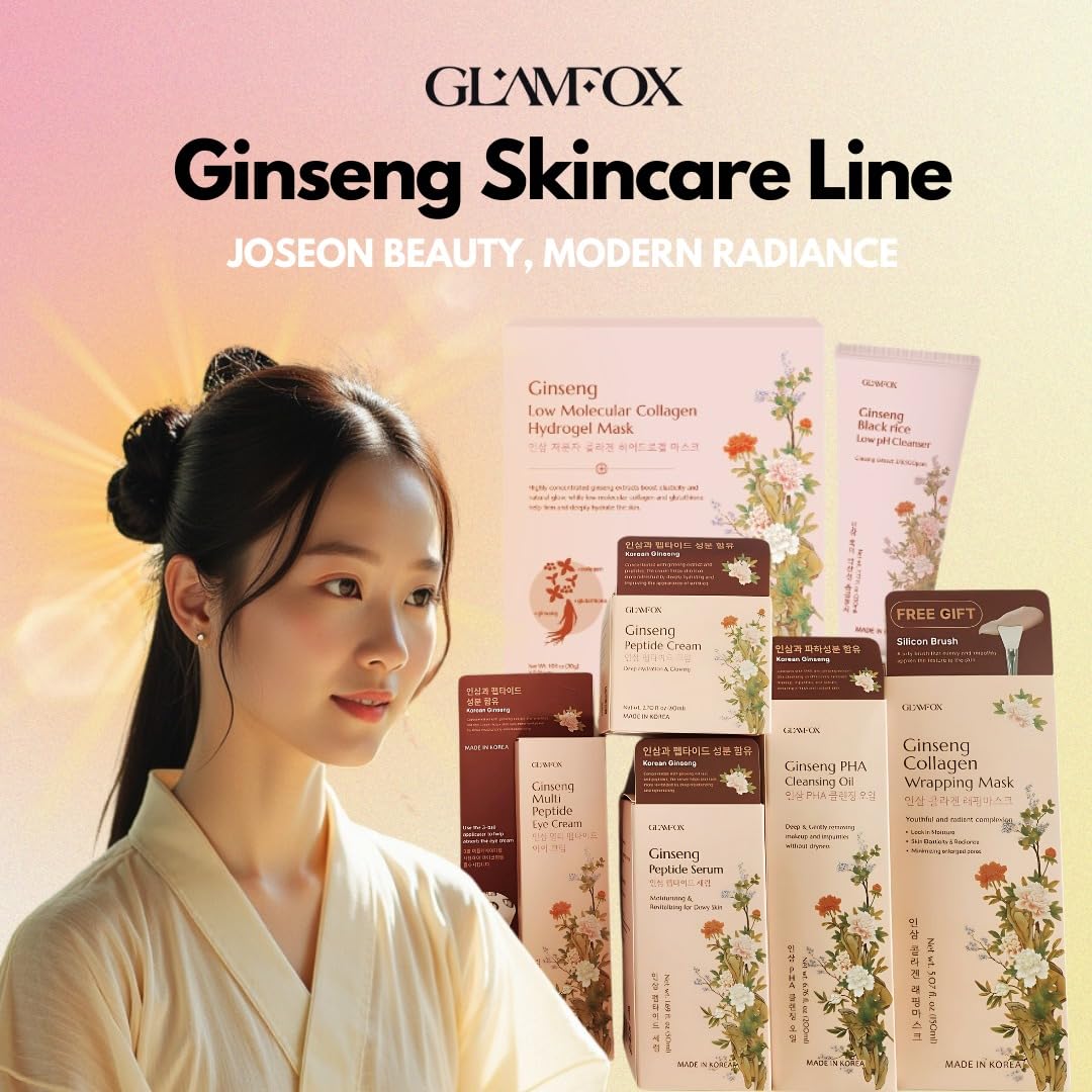 Glamfox Ginseng Multi Peptide Eye Cream with Massage Roller – 30ml