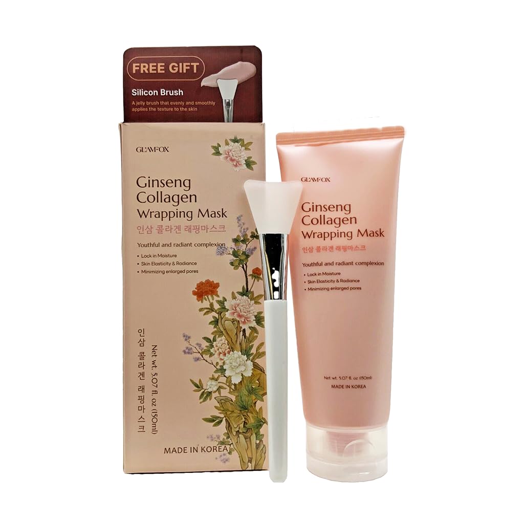 Glamfox Ginseng Collagen Wrapping Mask – Luxurious 5.07 fl oz Skincare Treatment