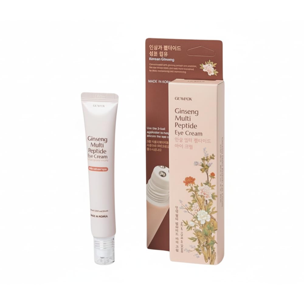 Glamfox Ginseng Multi Peptide Eye Cream with Massage Roller – 30ml