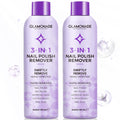 Glamonade Acetone Nail Polish Remover – 8 oz x 2 Pack for Gel, Acrylic, Dip Powder (Grape Seed Oil)