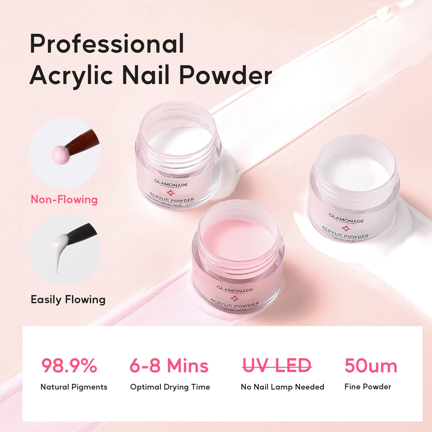 Glamonade Nail Kit Acrylic Set for Beginners | Professional Starter Supplies
