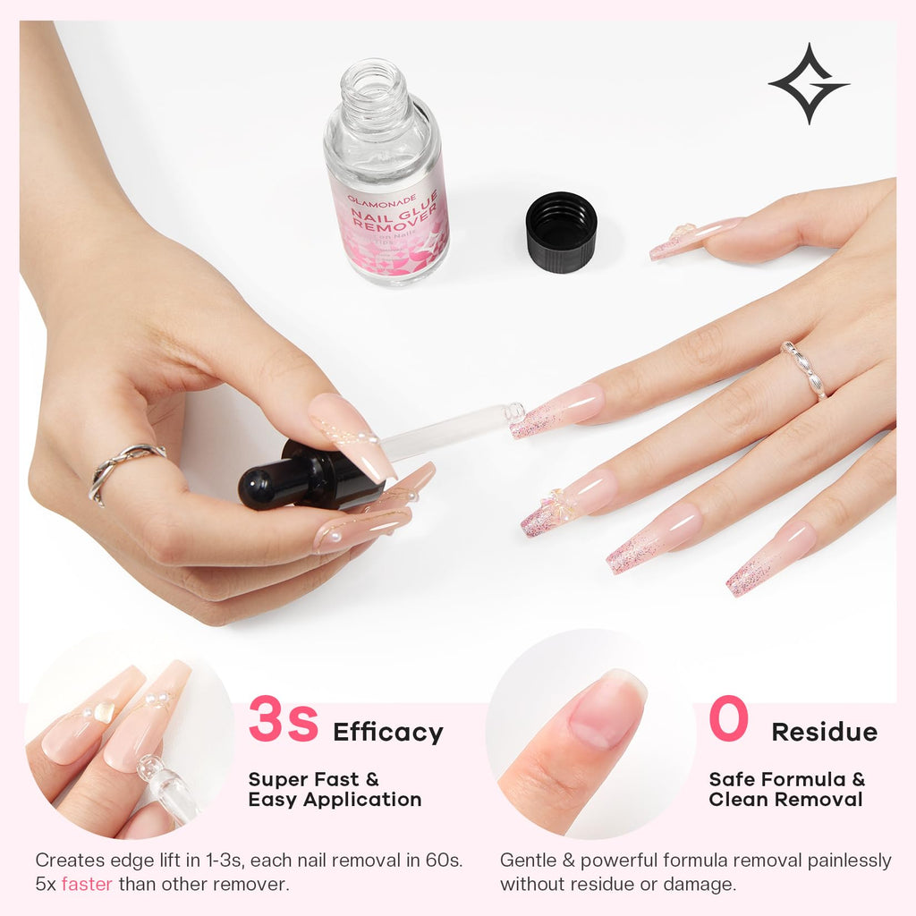 Glamonade Press-On Nail Glue Remover – Quick 60–90s, Non-Acetone, 30ml