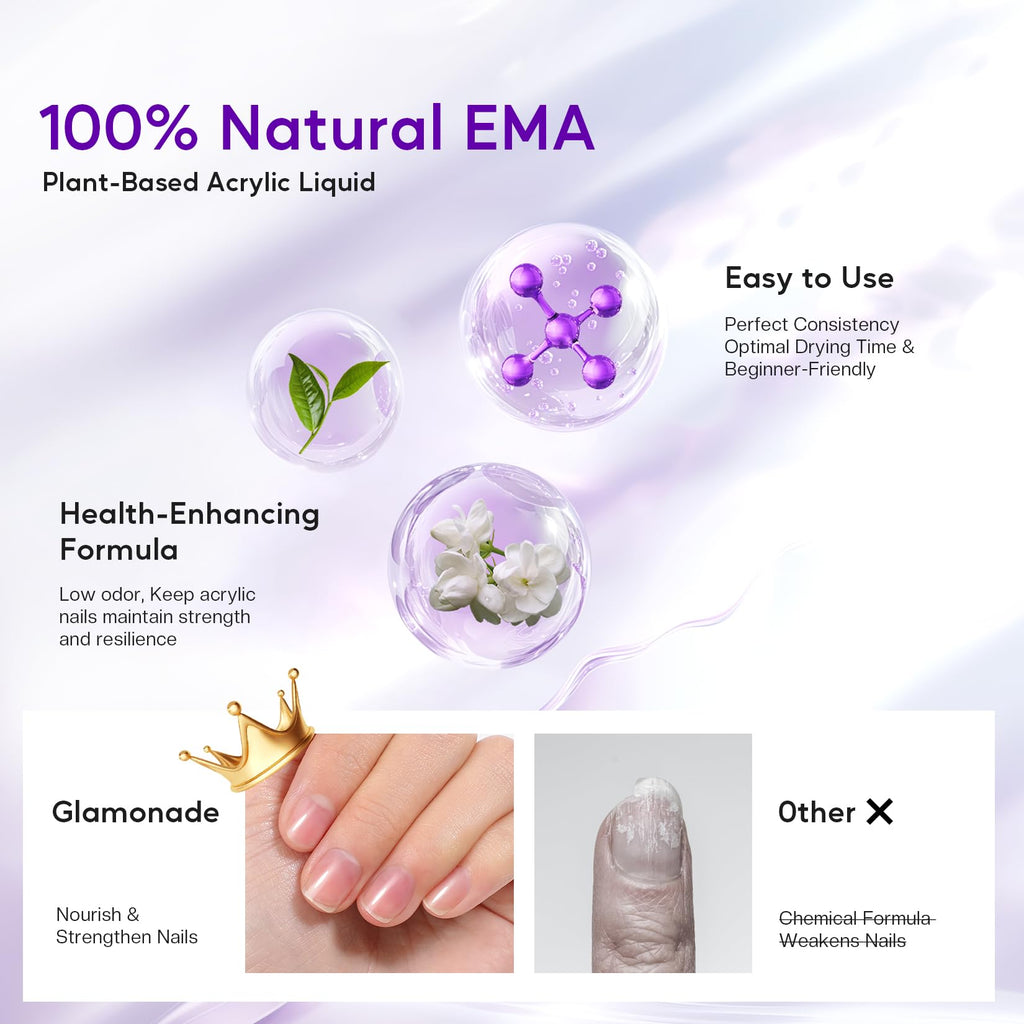 Glamonade Nail Kit Acrylic Set for Beginners | Professional Starter Supplies
