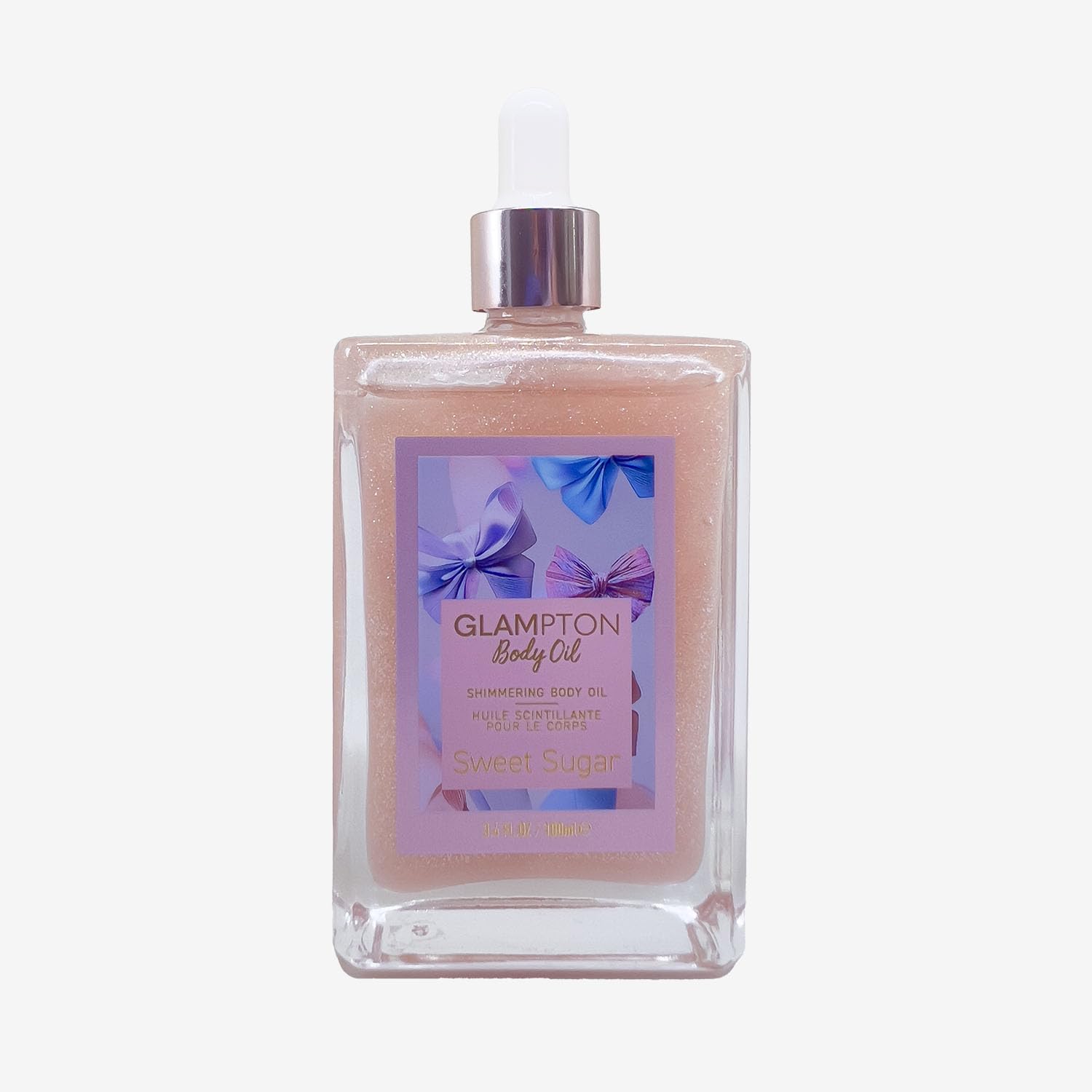 Glampton Shimmering Body Oil – Sweet Sugar, 3.4 fl oz