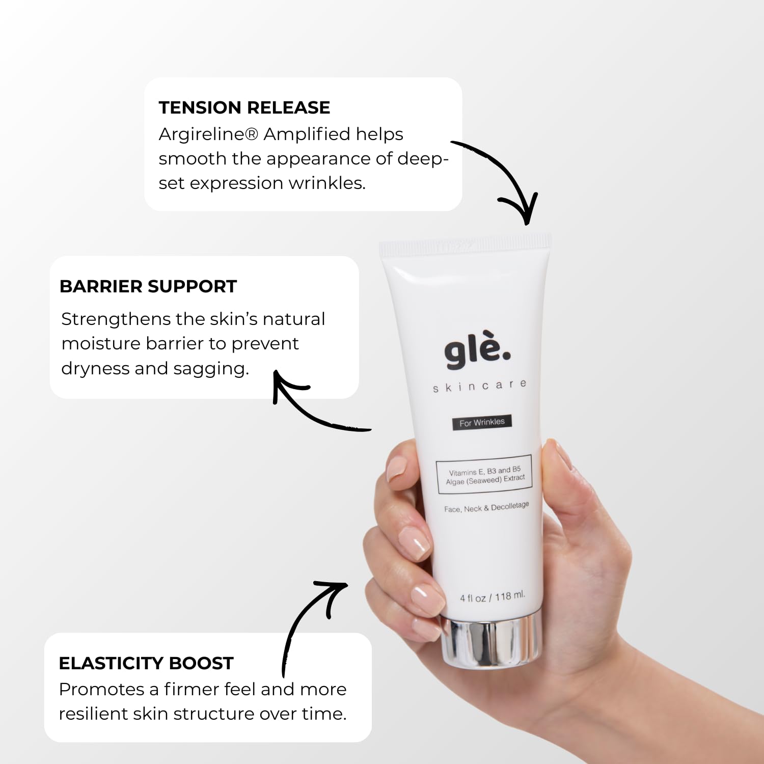 Gle Skincare: Anti-Wrinkle Moisturizer with Vitamin E, Algae, Niacinamide & B5