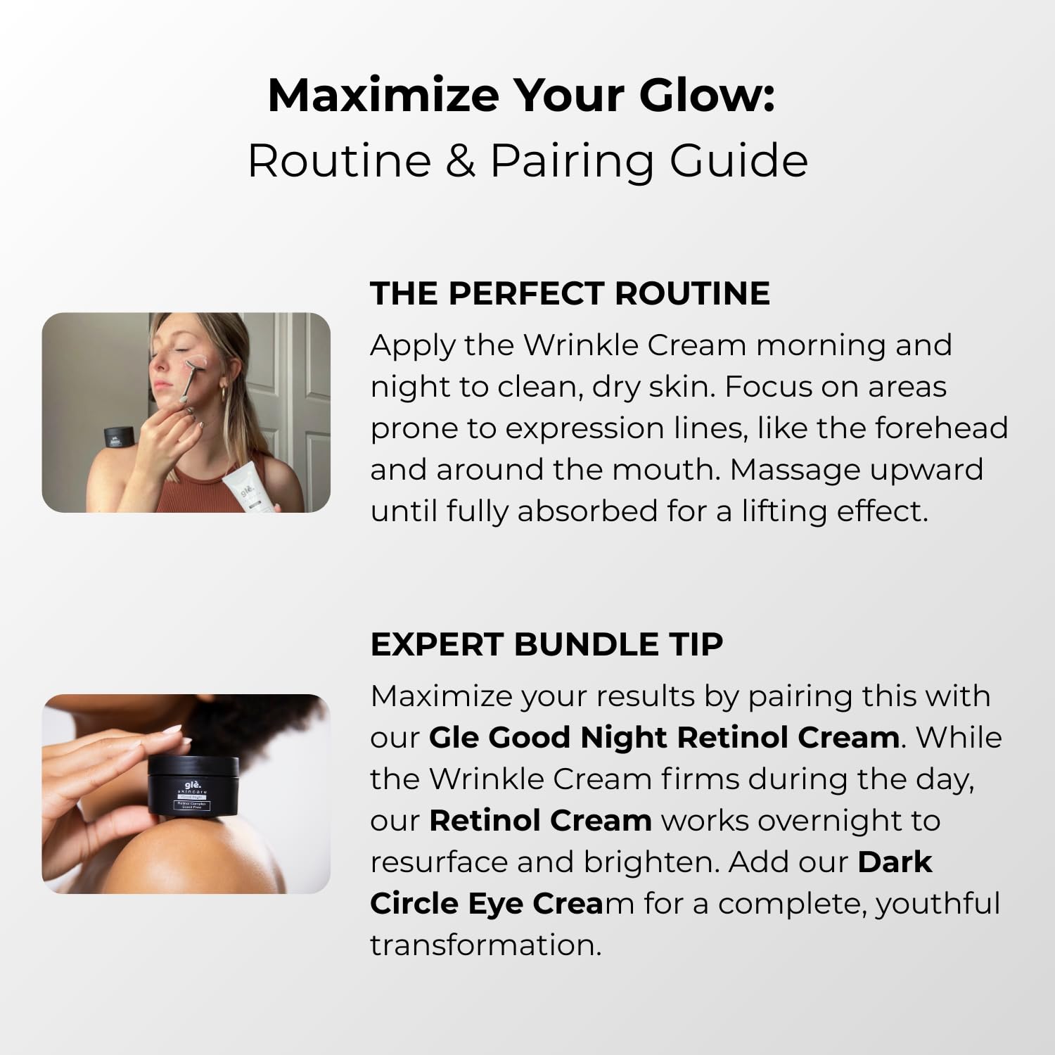 Gle Skincare: Anti-Wrinkle Moisturizer with Vitamin E, Algae, Niacinamide & B5