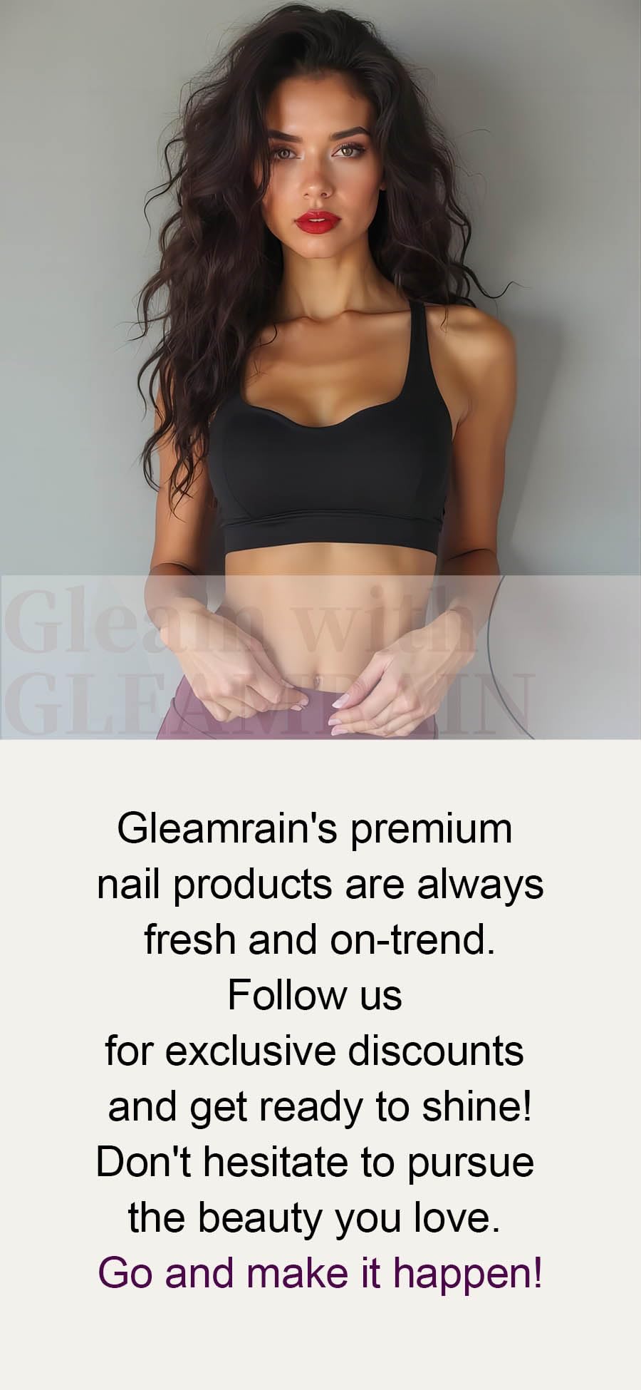 Gleamrain Handmade Almond Medium Press-On Nails – Nude with 3D Flowers & Starfish (10 Pcs)