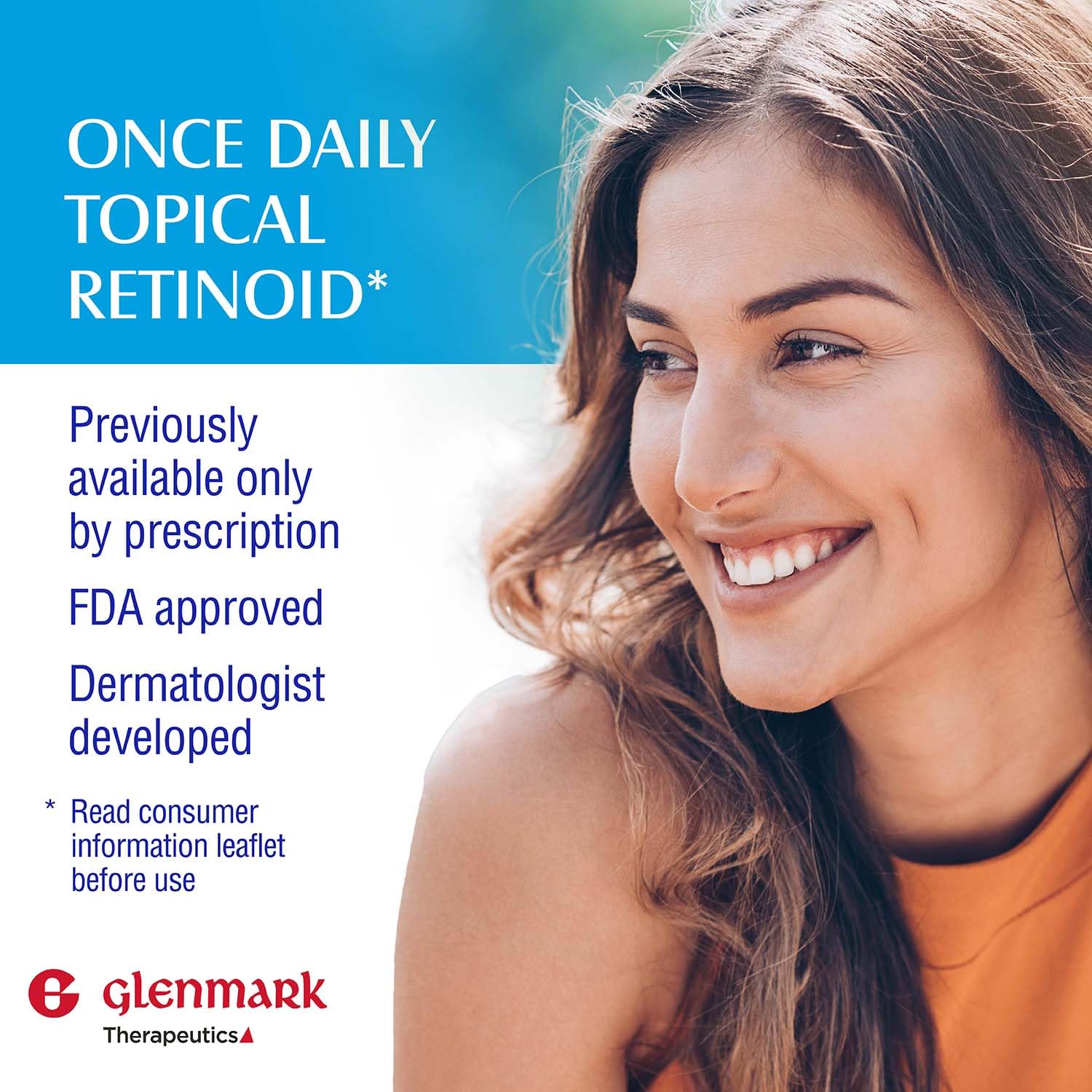 Glenmark Therapeutics Adapalene Gel 0.1% – Paraben-Free OTC Acne Treatment, 45g