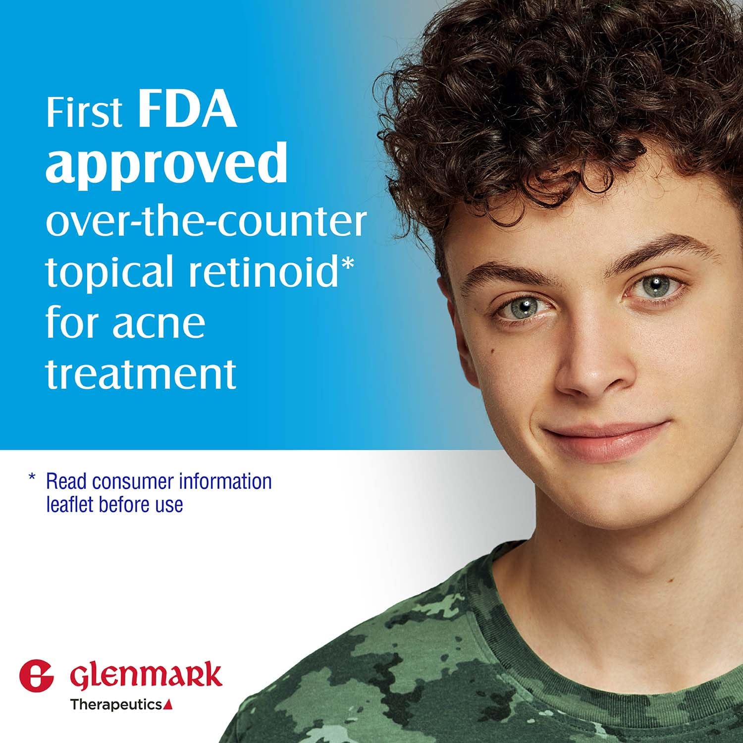 Glenmark Therapeutics Adapalene Gel 0.1% – Paraben-Free OTC Acne Treatment, 45g