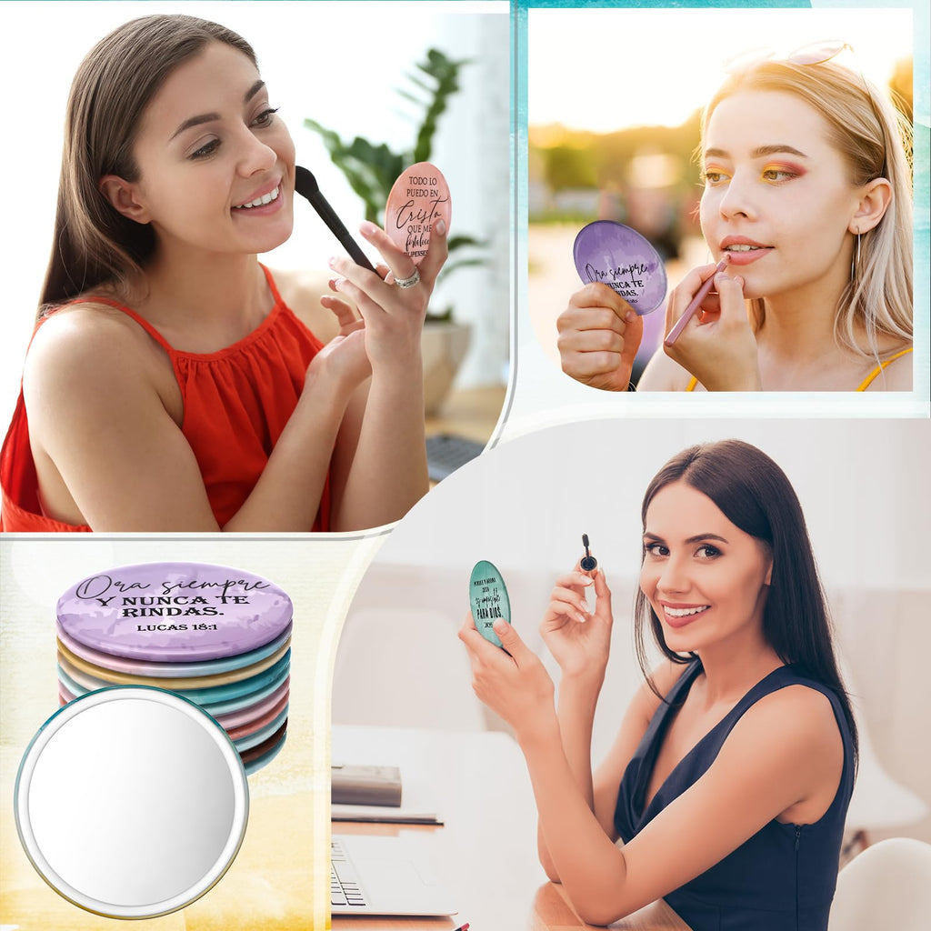 GlikCeil 80 Pcs Bible Verse Compact Mirrors – Inspirational Pocket Mirrors for Women