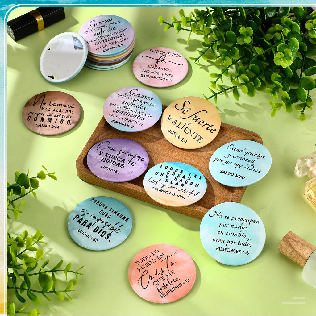 GlikCeil 80 Pcs Bible Verse Compact Mirrors – Inspirational Pocket Mirrors for Women