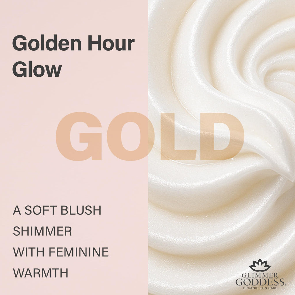 Glimmer Goddess Shimmer Body Butter – Organic Whipped Shea for Hydration & Silky Glow (4 oz)