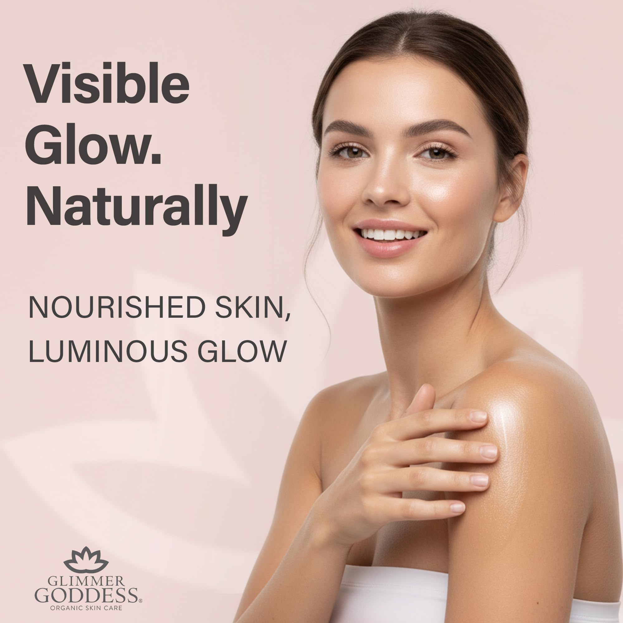 Glimmer Goddess Shimmer Body Butter – Organic Whipped Shea, Hydration & Bronze Glow (4 oz)