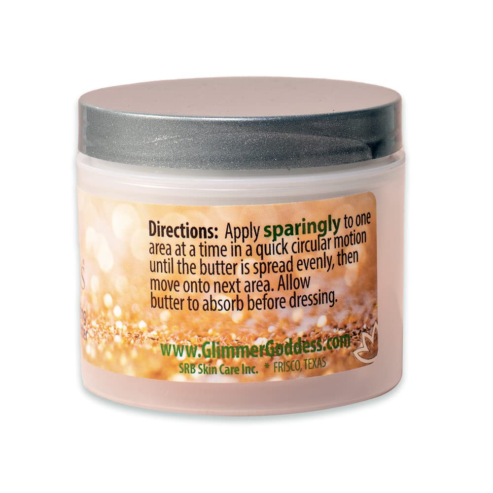 GLIMMER GODDESS Organic Whipped Body Butter – Gold Shimmer Level 3 | Deep Hydration & Radiant Glow | 4.0 oz