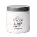 GLIMMER GODDESS Organic Whipped Body Butter – Hydrating Shea & Cocoa Butter Moisturizer with Almond & Coconut Oil, Honeysuckle, 8oz