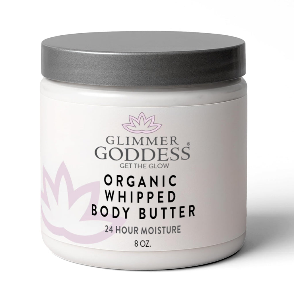 Glimmer Goddess Organic Whipped Body Butter – Salted Caramel, 8oz
