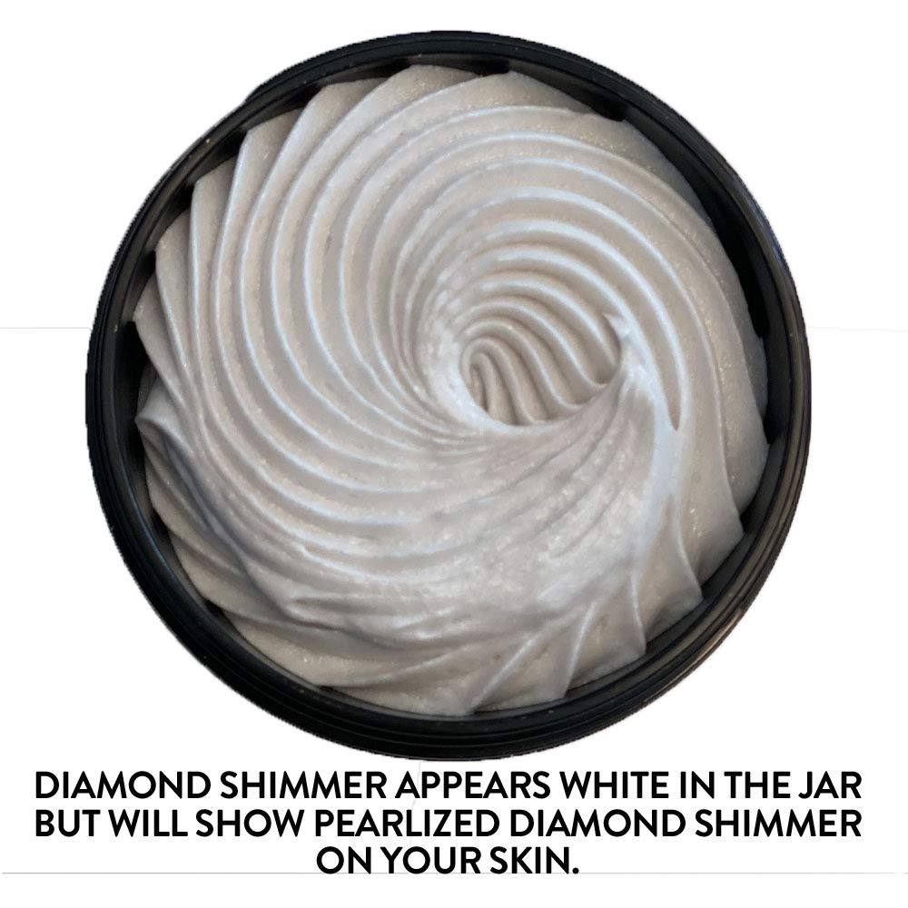 GLIMMER GODDESS Shimmer Body Butter – Organic Whipped Shea, Hydration & Silky Glow | Bronze, Diamond & Rose Gold (2oz, Pack of 3)