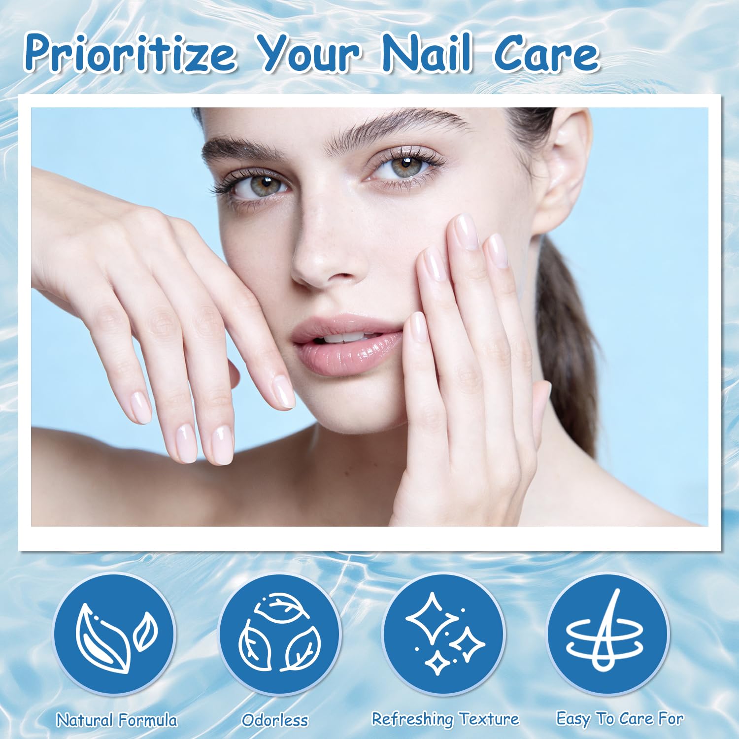 Glimmerella 2-Pack Nail Care Serum – Hyaluronic Hardener for Dry, Cracked Cuticles