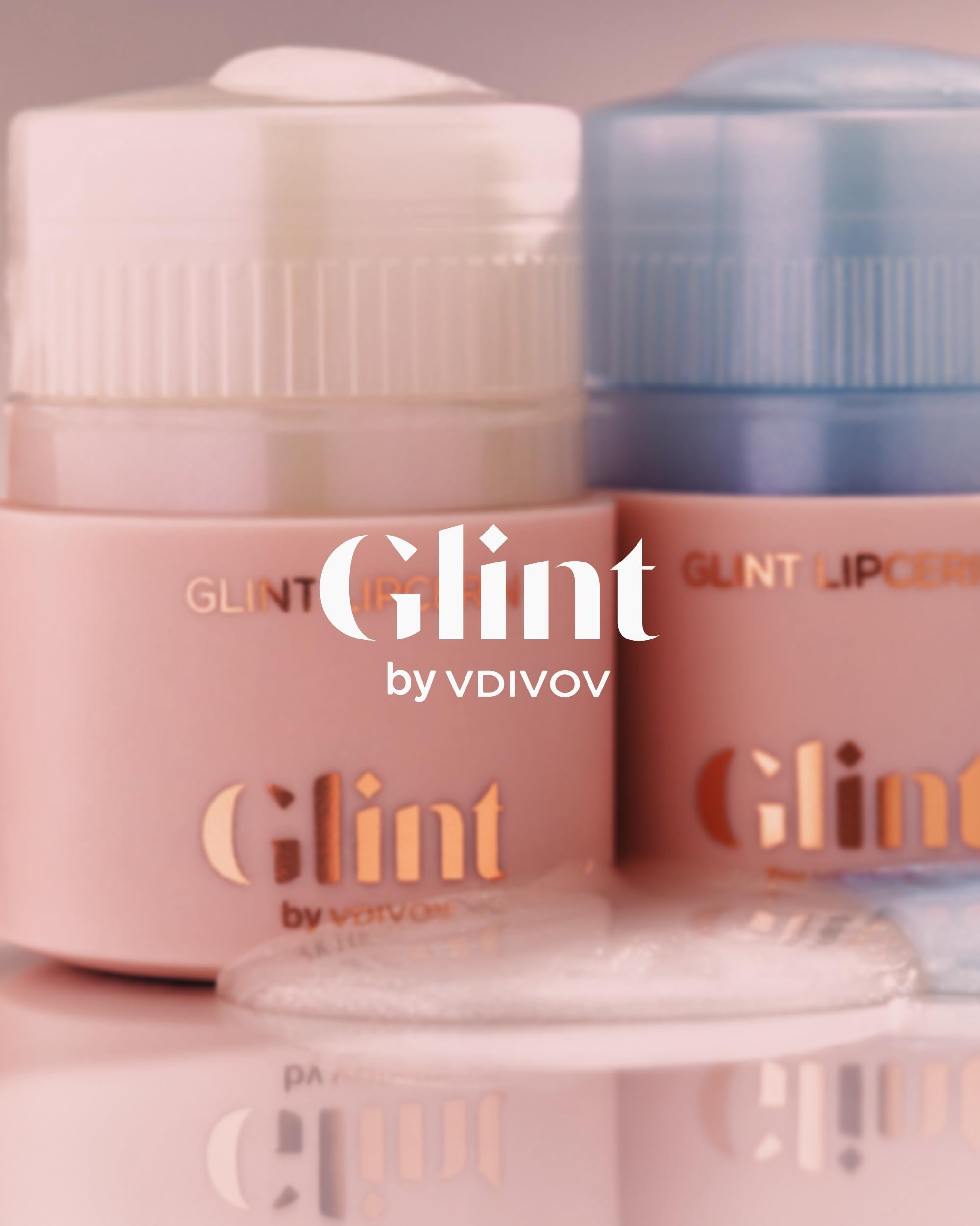 Glint Lipcerin Icy Blue Lip Gloss by Glint by VDIVOV – Hydrating, Vegan, 0.5 fl oz