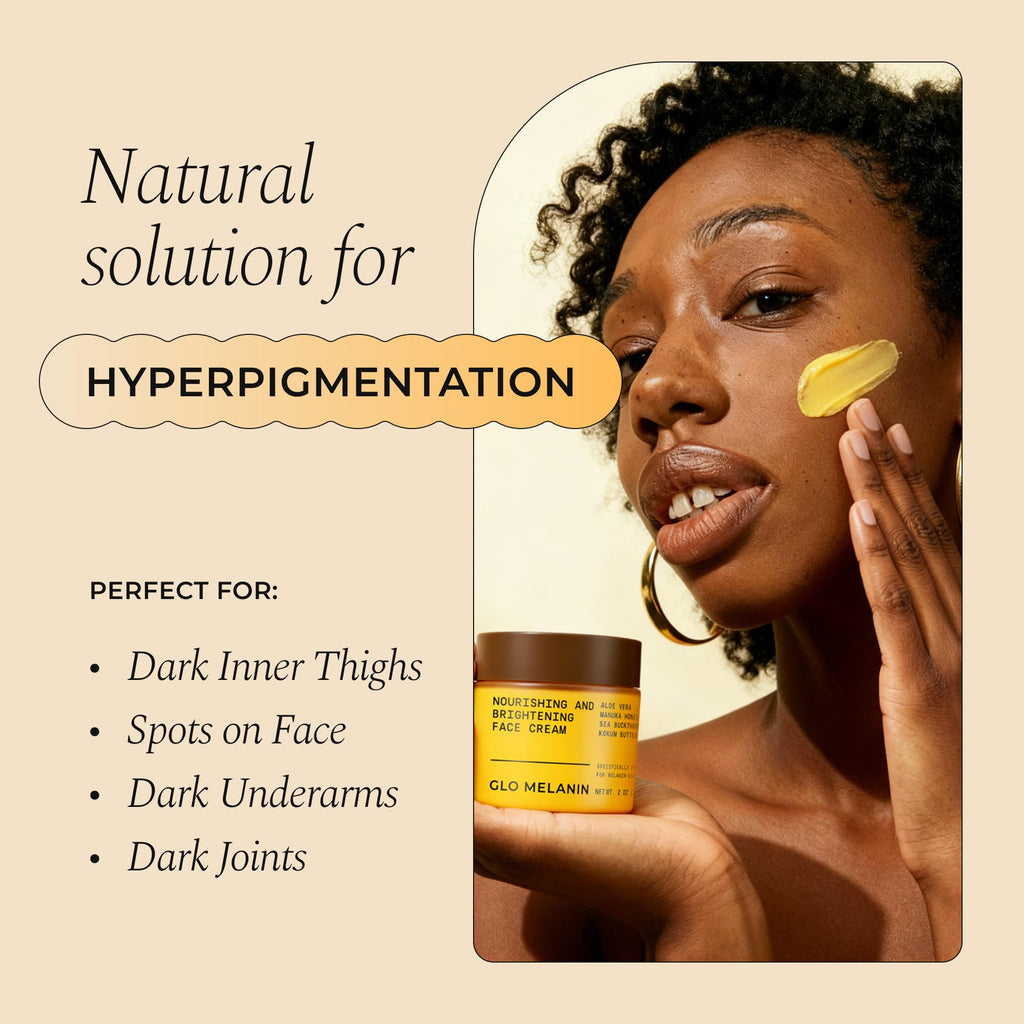 Glo Melanin Nourishing Face Cream – Hydrating Daily Moisturizer for Radiant, Even-Looking Skin (2 oz) – Vegan, Paraben-Free