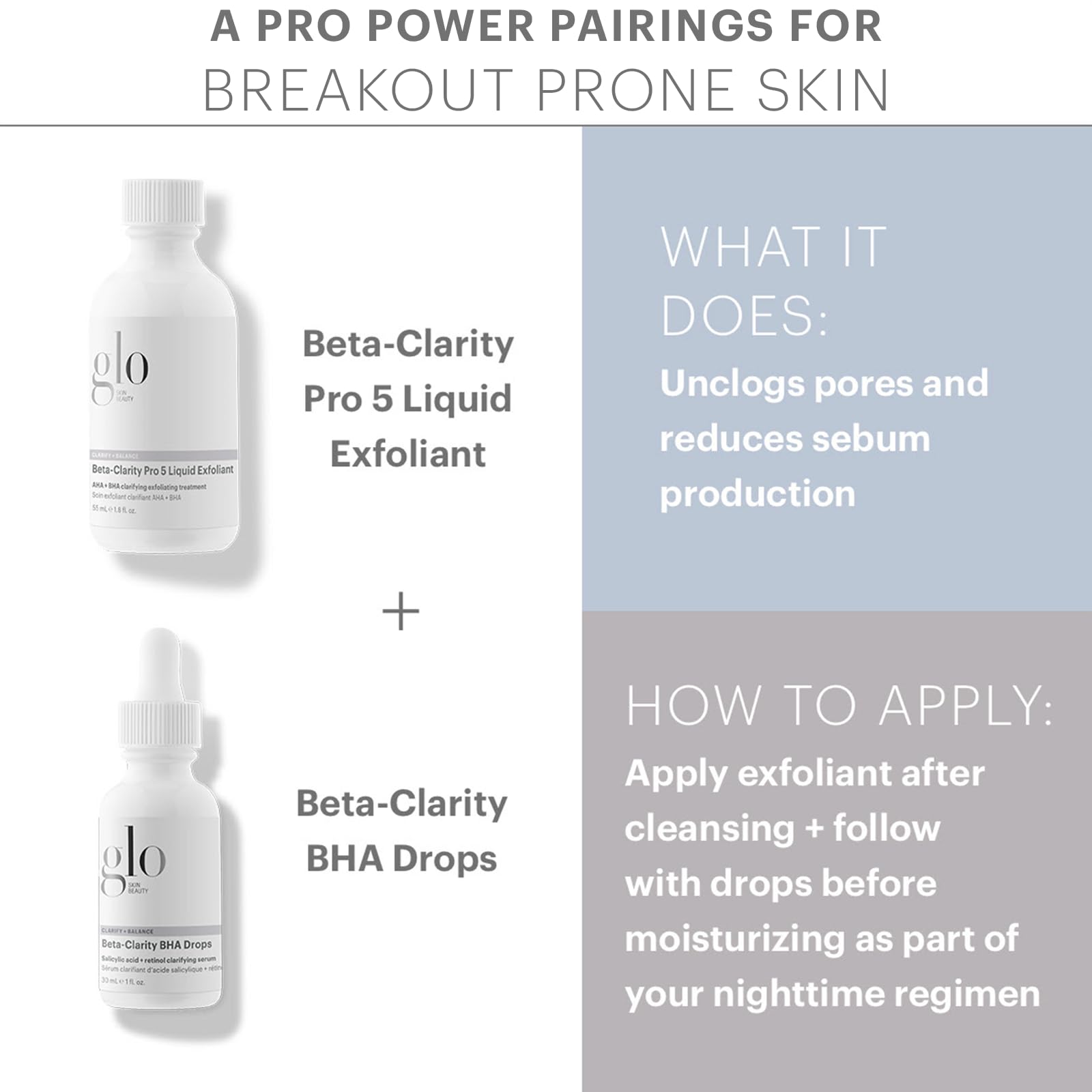 Glo Skin Beauty Beta-Clarity Pro 5 Liquid Exfoliant – Travel Size | AHA + BHA Clarifying & Balancing