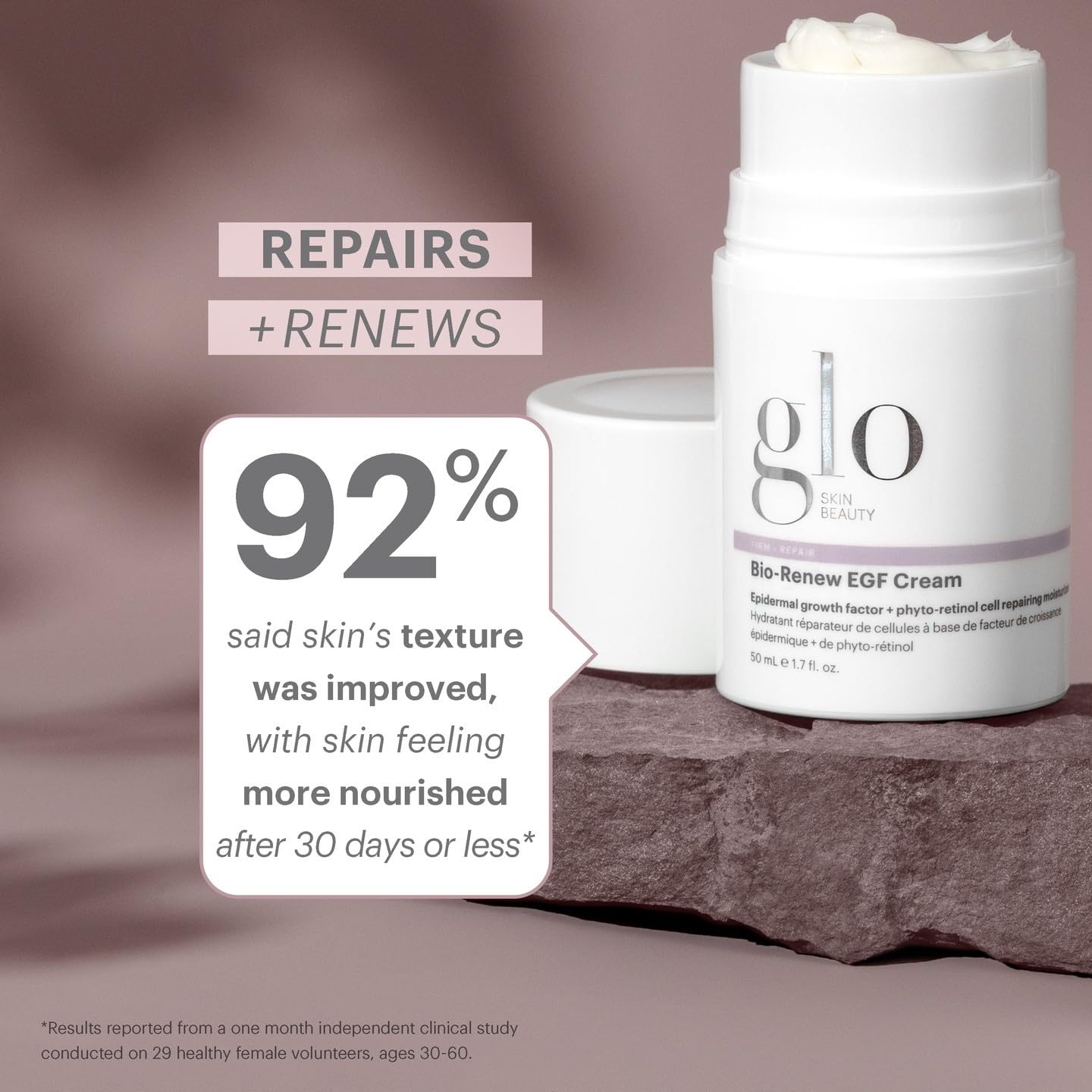 Glo Skin Beauty Bio-Renew EGF Cream, 1.7 oz – Anti-Aging Face Moisturizer