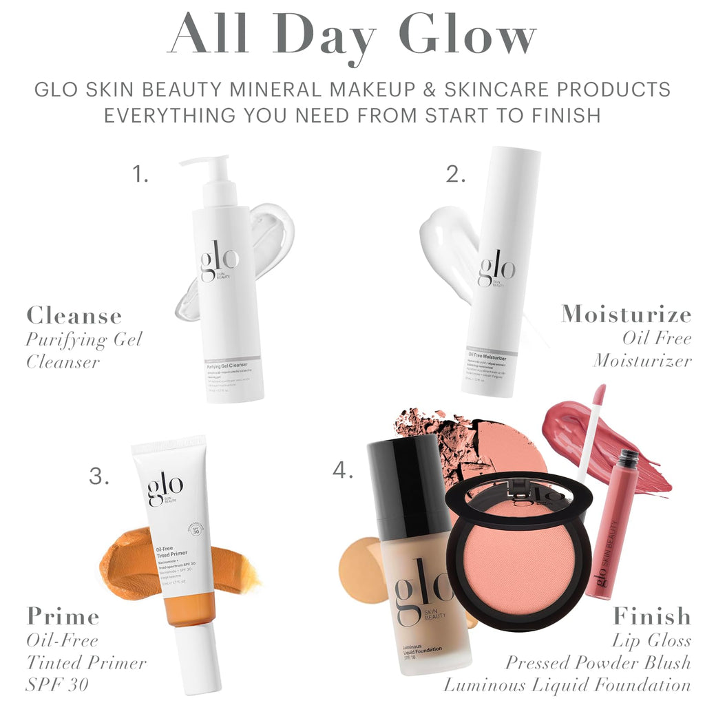 Glo Skin Beauty Luminous Liquid Foundation SPF 18 (Caramel) | Dewy Finish, Sheer to Medium Coverage