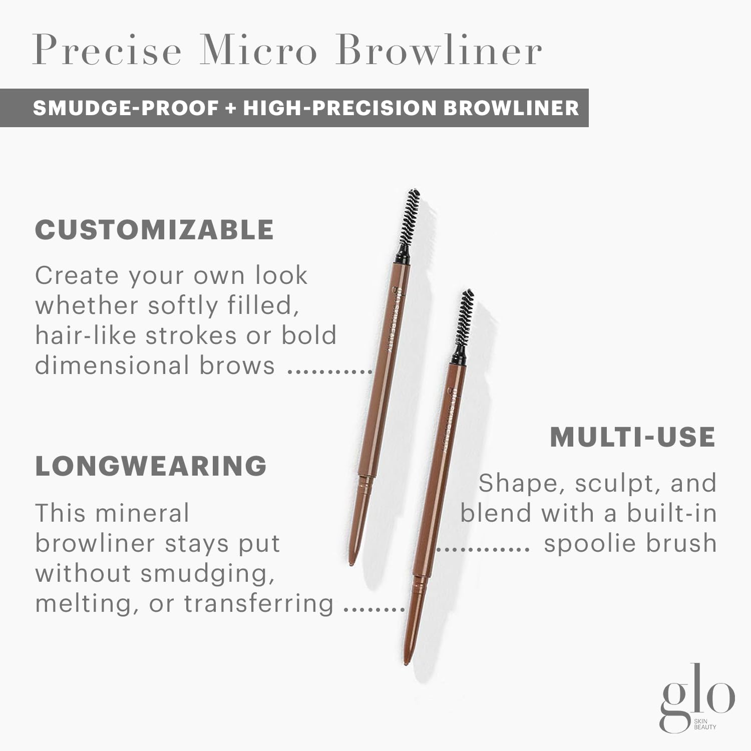 Glo Skin Beauty Precise Micro Browliner in Cinder – Long-Lasting Natural Brows