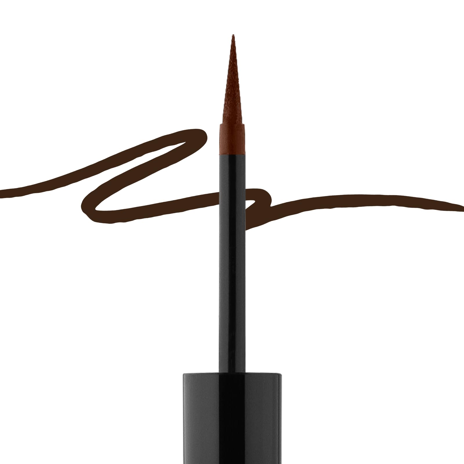 Glo Skin Beauty Precision Liquid Eyeliner (Dark Brown) – Fine Felt Tip, Matte Finish, With Caffeine