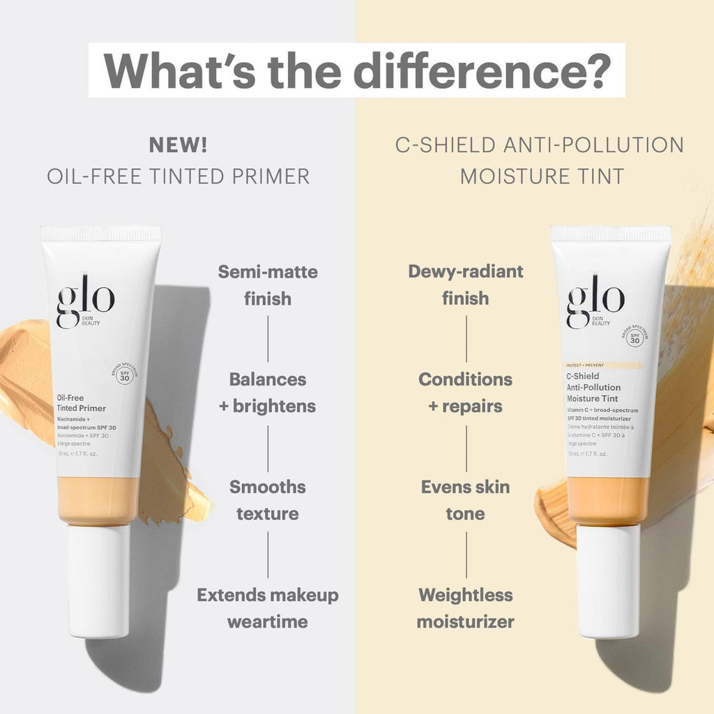 Glo Skin Beauty Oil-Free Tinted Primer SPF 30 Light Medium – 1.7 oz | 4-in-1 Mineral Primer
