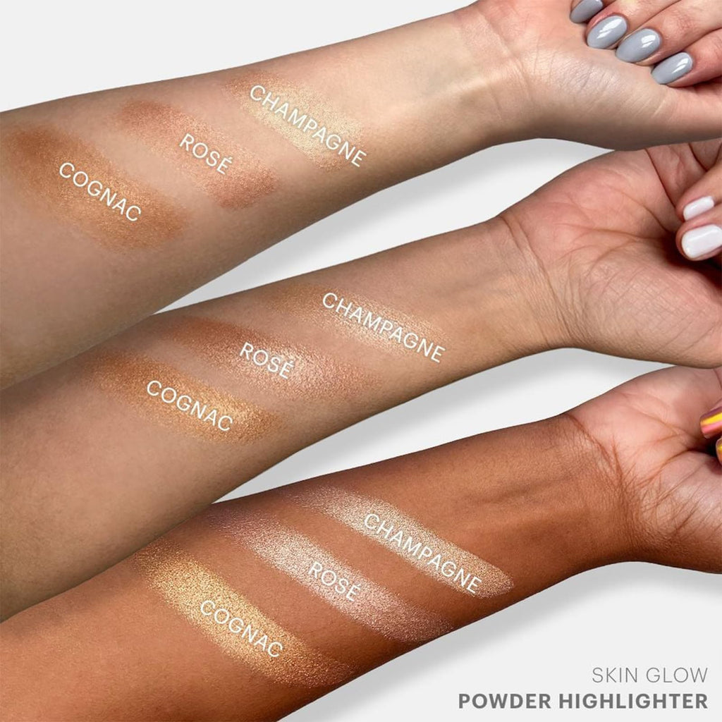 Glo Skin Beauty Skin Glow Powder Highlighter | Clean Mineral Cheek Highlighter in Champagne