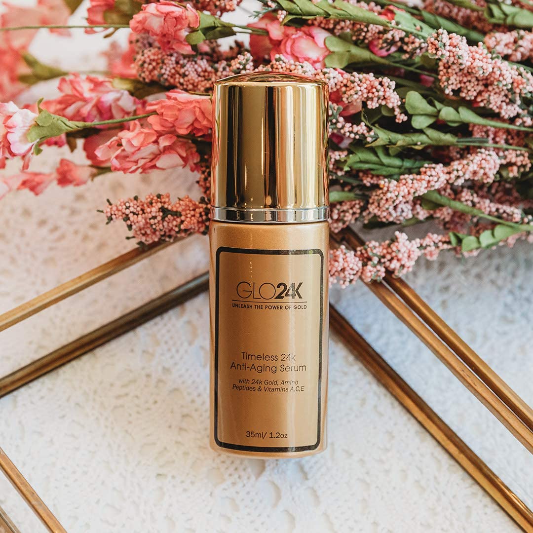GLO24K 24k Gold Anti-Aging Cream & Serum – Peptides & Vitamins A C E
