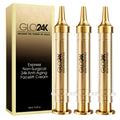 GLO24K Instant Facelift Cream – 24k Gold, Hyaluronic Acid, Peptides & Vitamins | Value Pack of 3