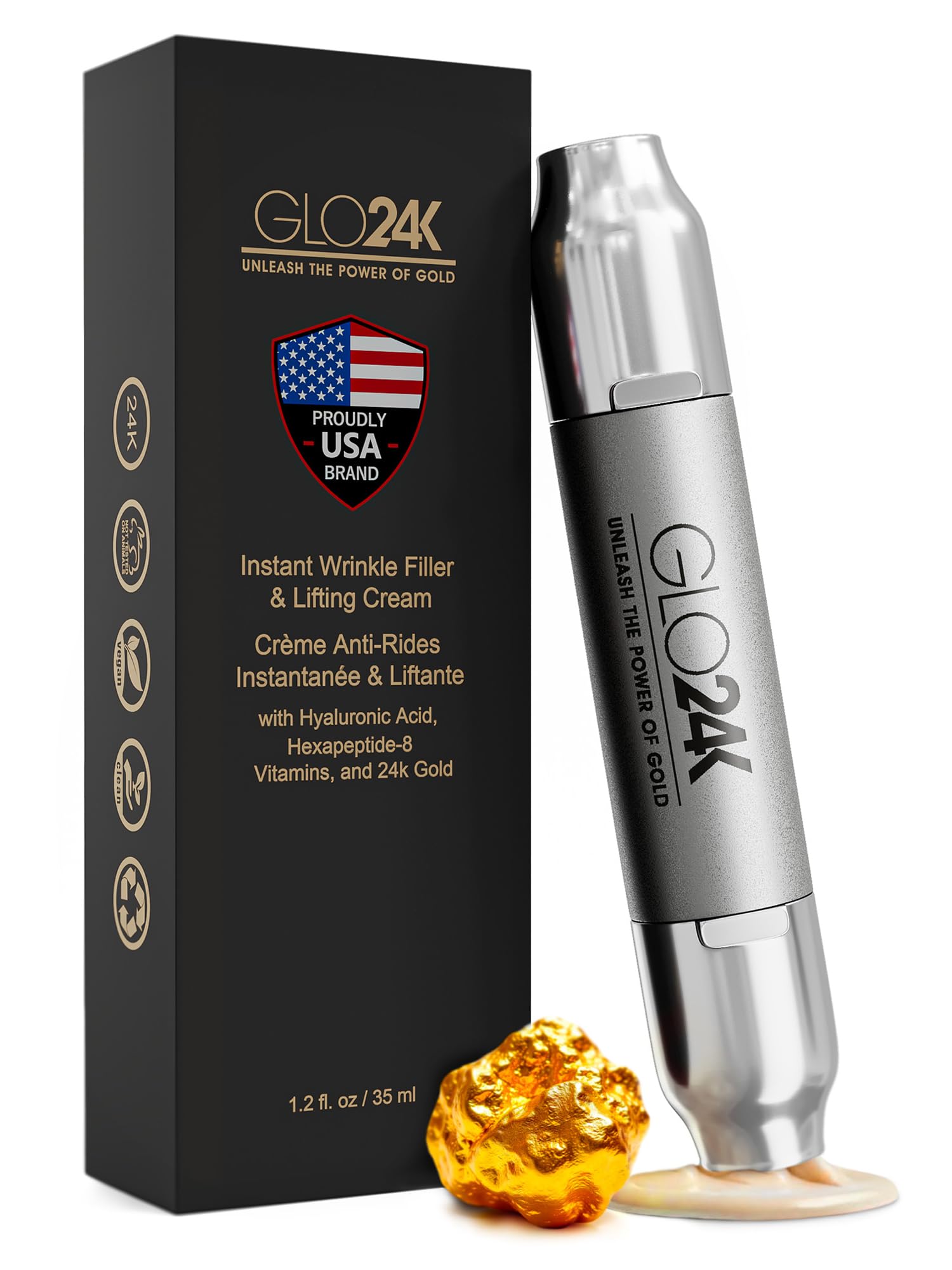 GLO24K Instant Wrinkle Filler & Lifting Cream XL 1.2 oz