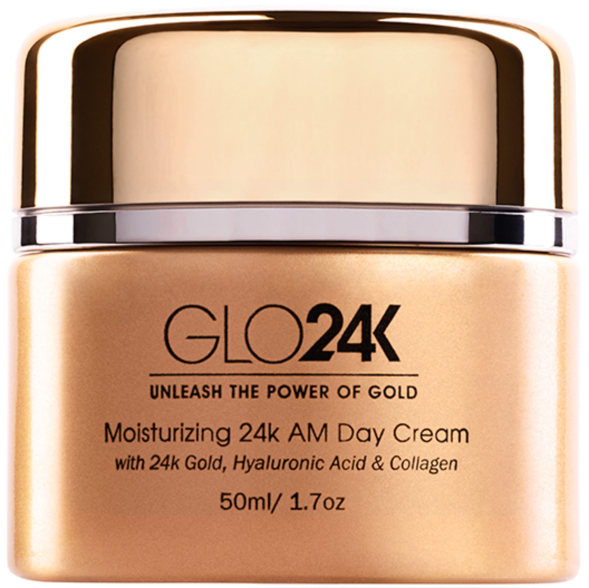 GLO24K Neck & Face LED Beauty Massager + 24k Moisturizing Day Cream | At-Home Spa Duo