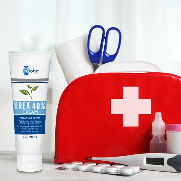 Globe Urea Cream 40% – 2 Pack (8 oz) Intensive Hydration for Dry, Cracked Feet & Hands