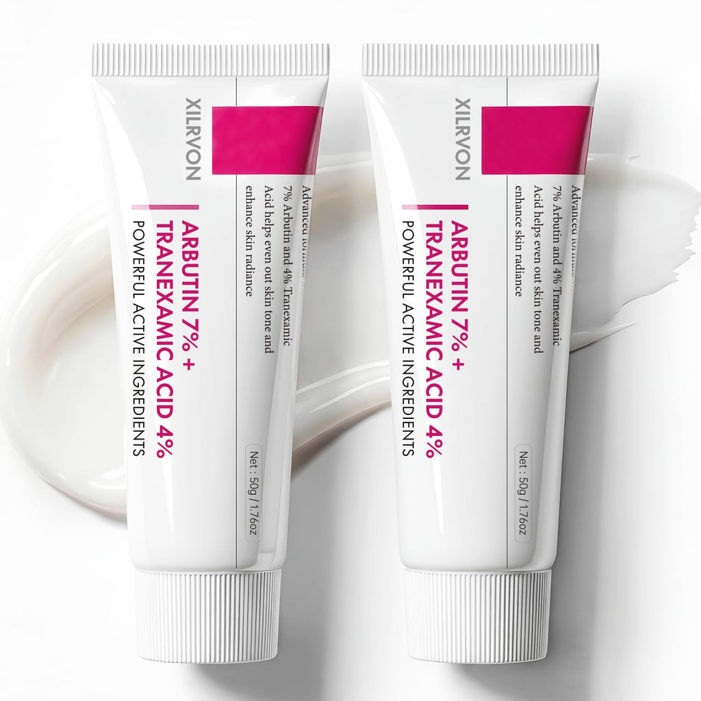Glopink 2Pcs Arbutin 7% + Tranexamic Acid 4% Cream – Niacinamide Brightening Hydrating Moisturizer