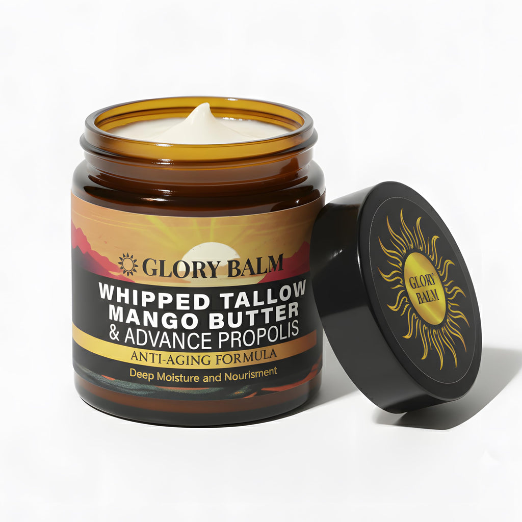 Glory Balm Whipped Beef Tallow Skin Moisturizer – Organic, Unscented 4oz