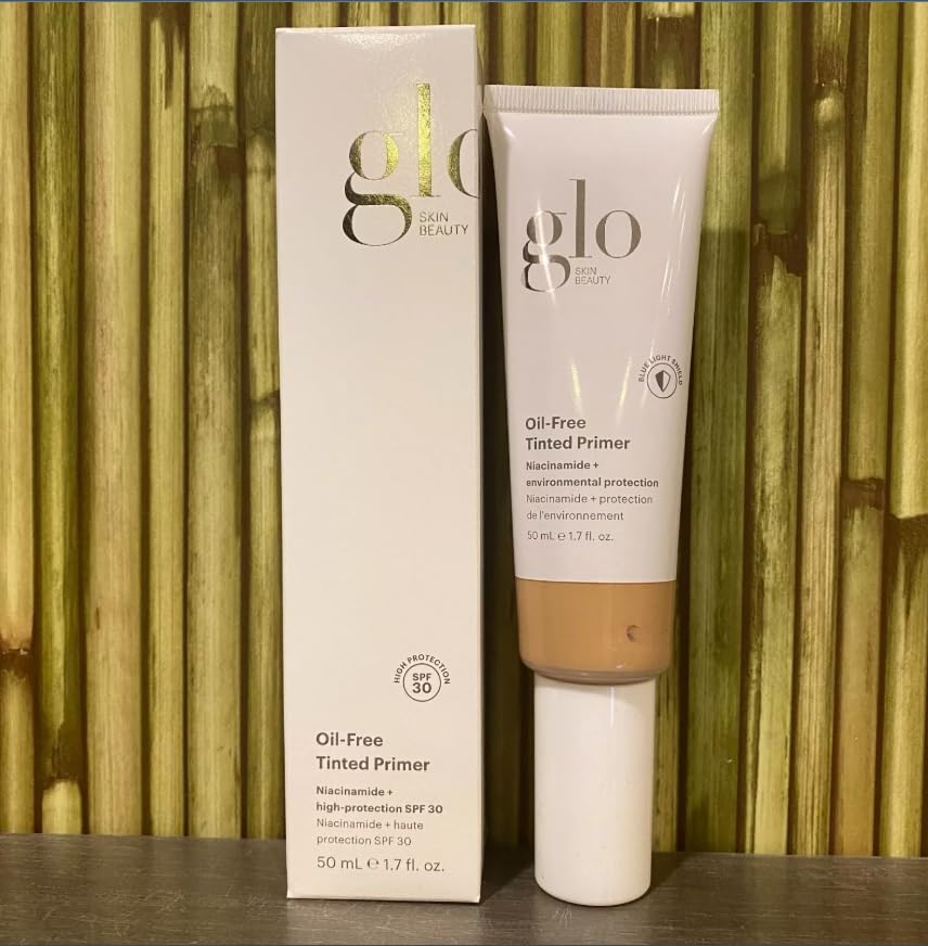Glo Skin Beauty Oil-Free Tinted Primer SPF 30 – 4-in-1 Mineral Foundation Primer, Medium