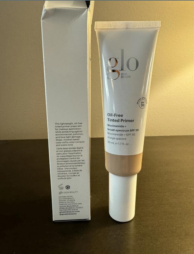 Glo Skin Beauty Oil-Free Tinted Primer SPF 30 – 4-in-1 Mineral Foundation Primer, Medium